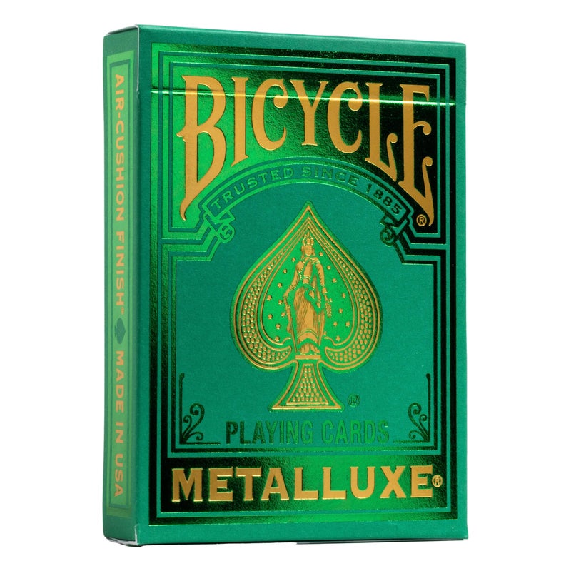 Bicycle Metalluxe Green Playing Cards - Premium Metal Foil Finish - Poker Size - Image 1