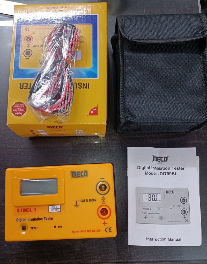 MECO ELEVERDE MECO Digital Insulation Corded Electric Tester, Yellow - Image 2