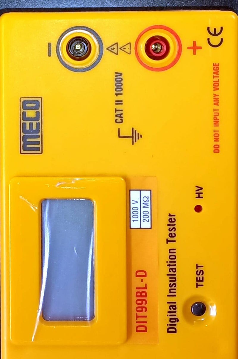 MECO ELEVERDE MECO Digital Insulation Corded Electric Tester, Yellow - Image 5