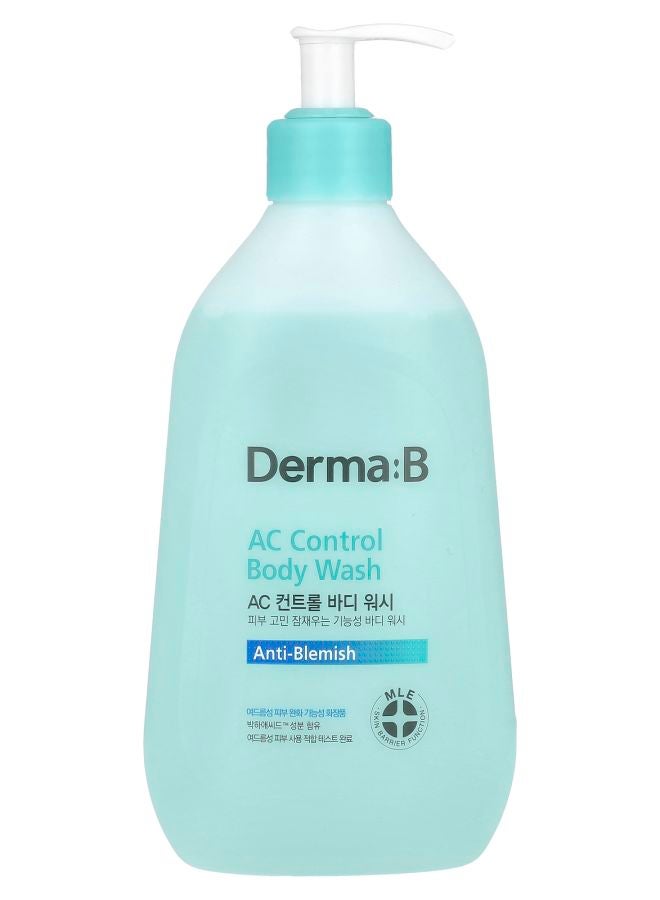 derma b AC Control Body Wash Anti-Blemish 14.2 fl oz (420 ml) 