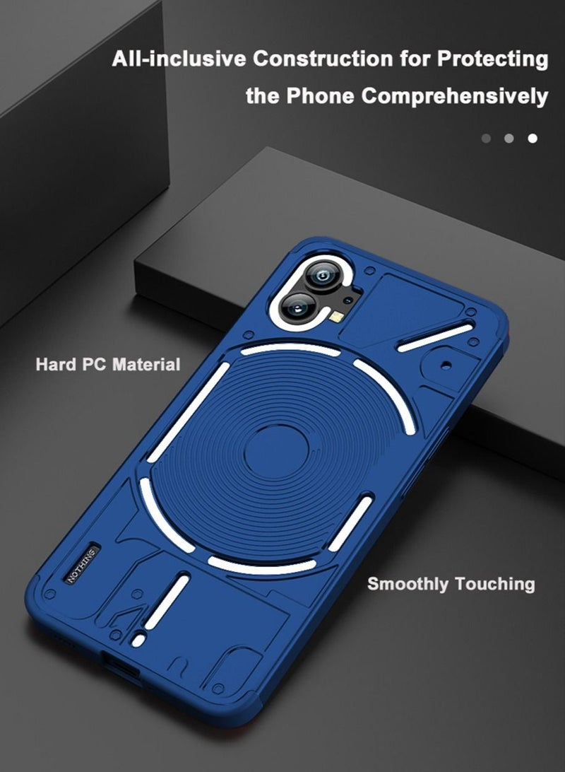 Nothing Phone 1 Case Cover Ultra-Slim PC Anti-Scratch Shockproof Protective Scratch Resistance Back Cover Accessories Protection Compatible with Nothing Phone 1 [3 in 1] - Black - Image 3