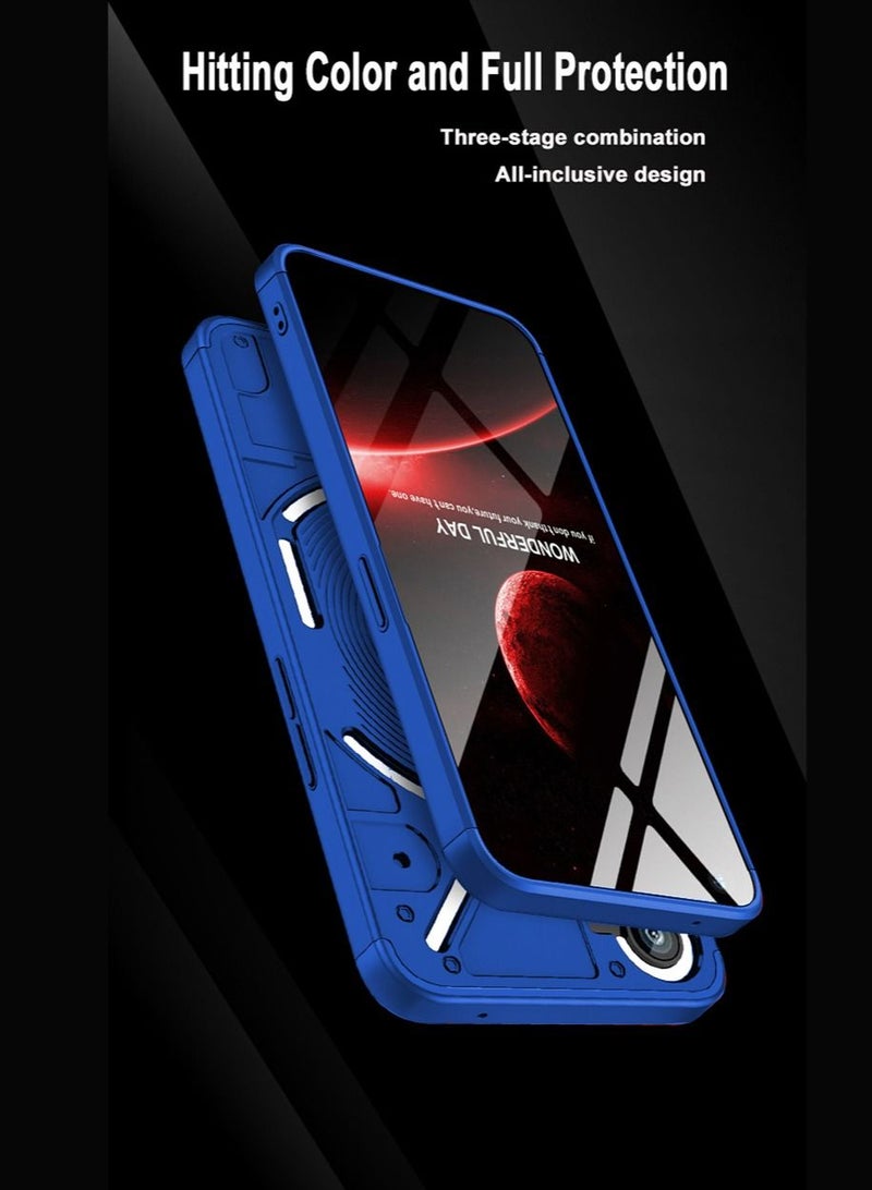 Nothing Phone 1 Case Cover Ultra-Slim PC Anti-Scratch Shockproof Protective Scratch Resistance Back Cover Accessories Protection Compatible with Nothing Phone 1 [3 in 1] - Black - Image 2