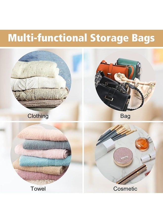 YelaJoy 9 Pieces Dust Bags for Handbags, Clear Handbag Storage, Purse Storage Organizer for Closet, Purse Cover Hanging Closet Organizer with Zipper,3 Sizes Clear Purse Protector Storage Bag,32x22cm,39x29cm,34x39cm,Closet Organizer with 9 Hooks,Non-Woven Fabric  - Image 5