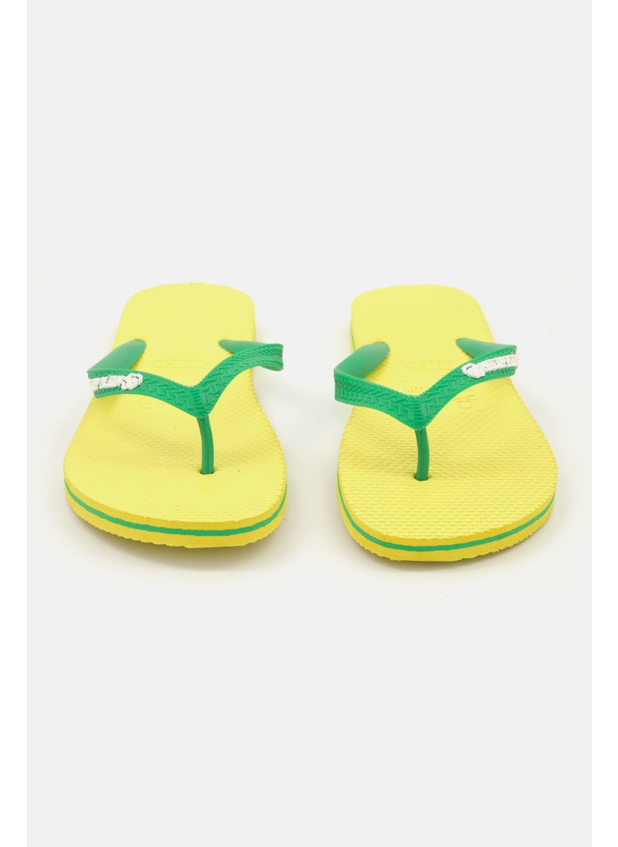 PHILIPP PLEIN Men Flip Flop Slip On Slippers, Yellow  - Image 3