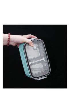 MahMir Stainless Steel Lunch Box - Insulated Bento Box Multifunctional-Containers Lunch Box Containers with 2 Compartments & Tableware(304 stainless steel 2 compartments lunch box by MahMir (Light Blue)  - Image 5