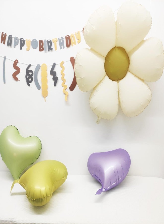 CHANGZHONG Matte White Daisy Balloons Large Size Flower Foil Balloons Fashion Party Decorations Girls Daisy Theme Birthday Party Baby Shower Wedding Balloon Decorations - Image 4