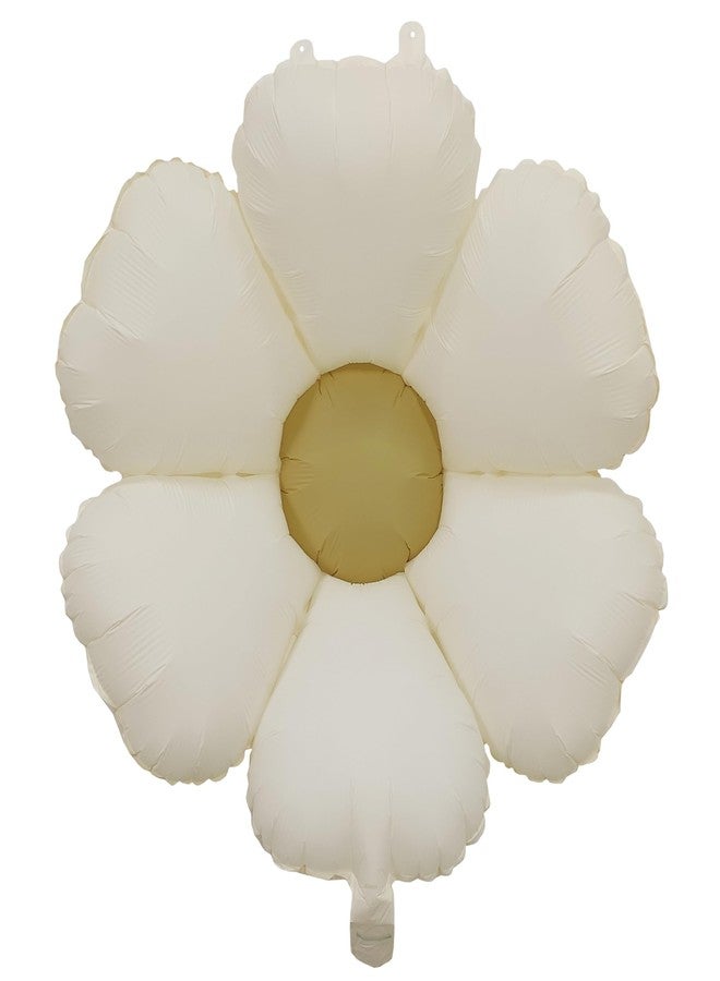 CHANGZHONG Matte White Daisy Balloons Large Size Flower Foil Balloons Fashion Party Decorations Girls Daisy Theme Birthday Party Baby Shower Wedding Balloon Decorations - Image 1