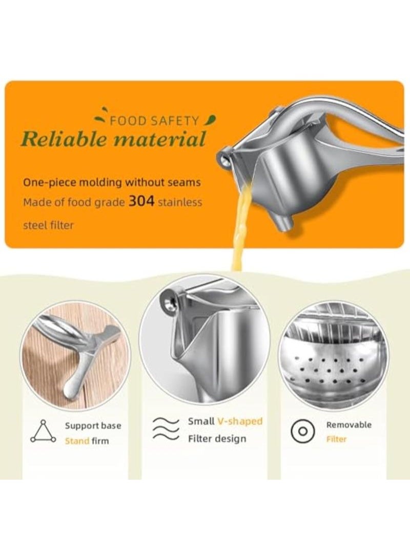 Hand Juicer Squeezer - Portable Multifunctional Manual Fruit Juicer Quiet Operation Easy Cleaning Detachable Head Press Sturdy Food Grade Juicermachine Kitchen Gadget Utensils - Image 1