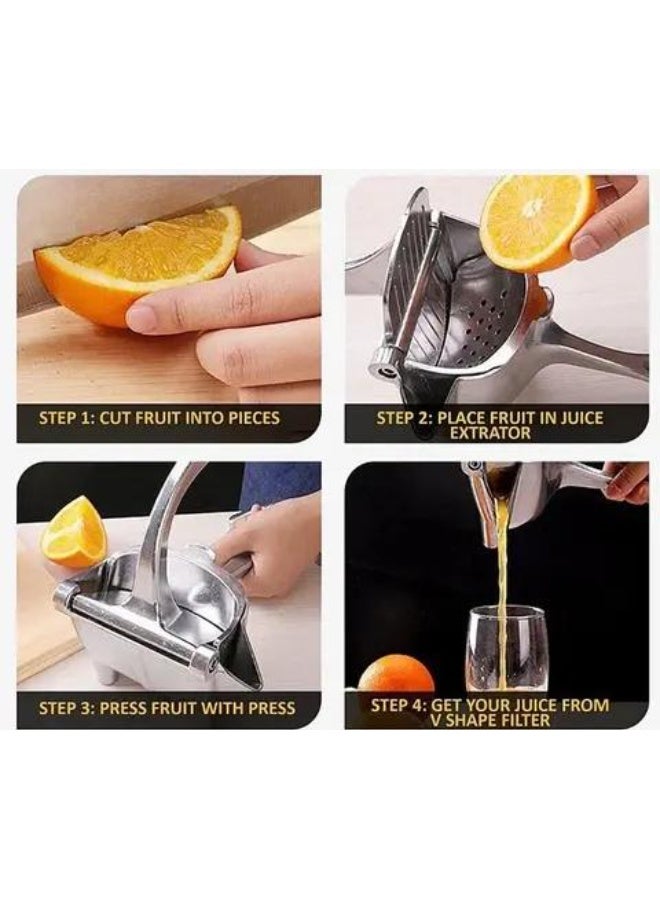 Hand Juicer Squeezer - Portable Multifunctional Manual Fruit Juicer Quiet Operation Easy Cleaning Detachable Head Press Sturdy Food Grade Juicermachine Kitchen Gadget Utensils - Image 4