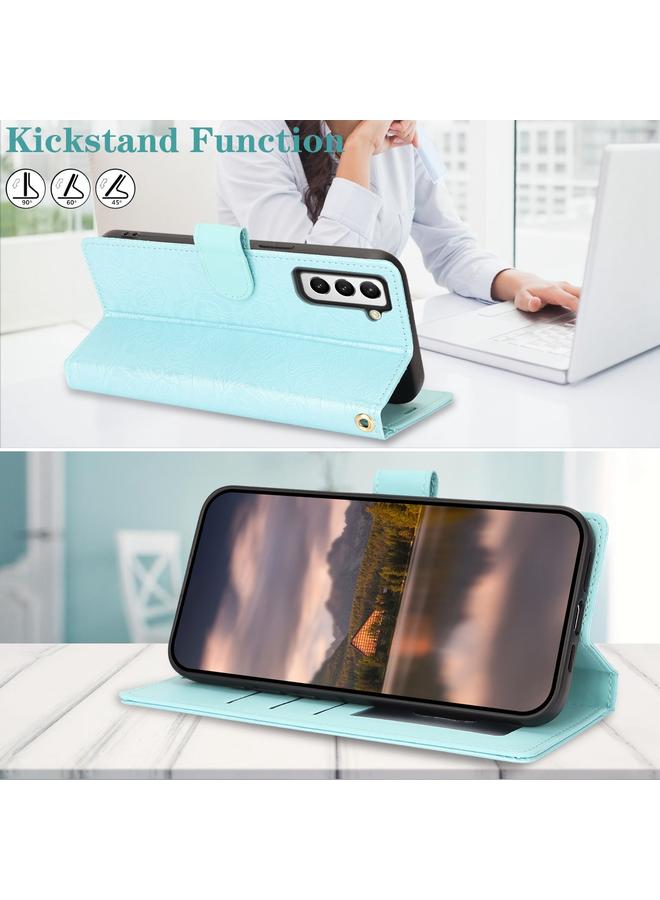 اس-توب جراب لهاتف Samsung Galaxy S22+ 5G جراب هاتف جلدي مطبوع عليه زهور الفاوانيا - Image 5