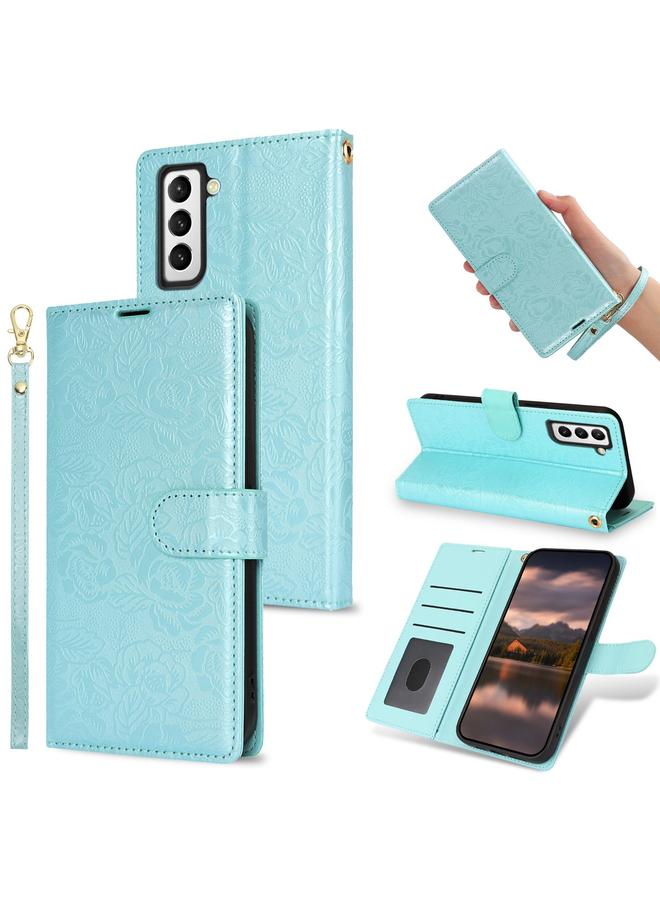 اس-توب جراب لهاتف Samsung Galaxy S22+ 5G جراب هاتف جلدي مطبوع عليه زهور الفاوانيا - Image 1