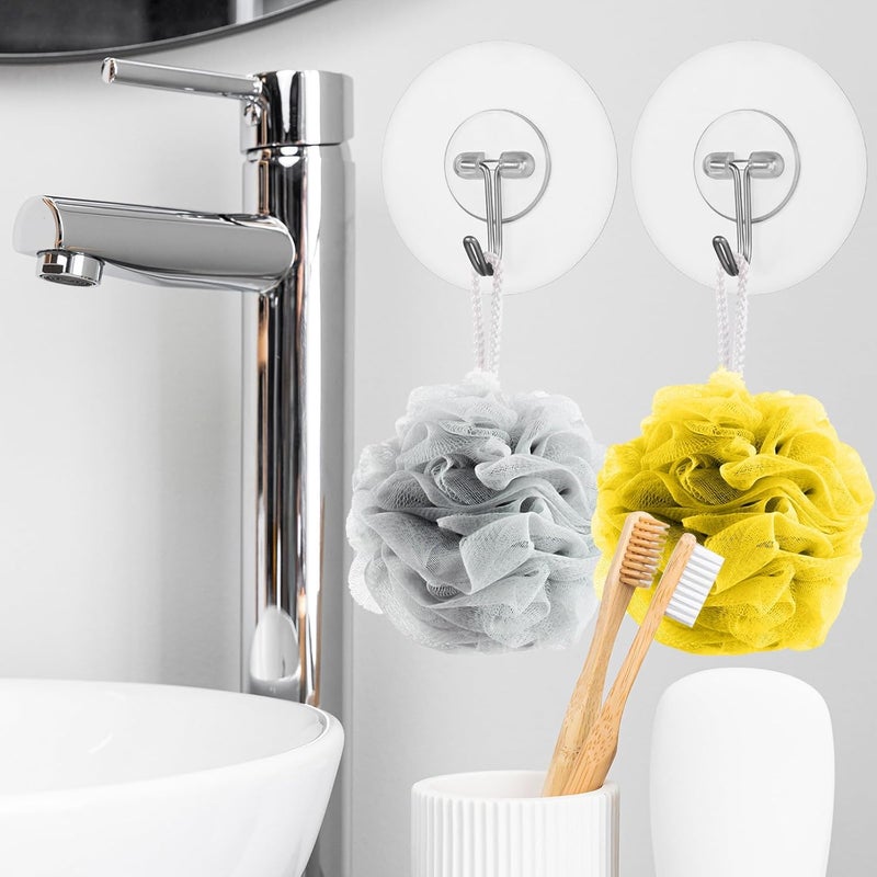 Healifty 12pcs Frosted Adhesive Sticky Hooks Stainless Steel Wall Hanging Hooks Heavy Duty Self-Adhesive for Bathroom Kitchen Bedroom Storage Organization - Image 5