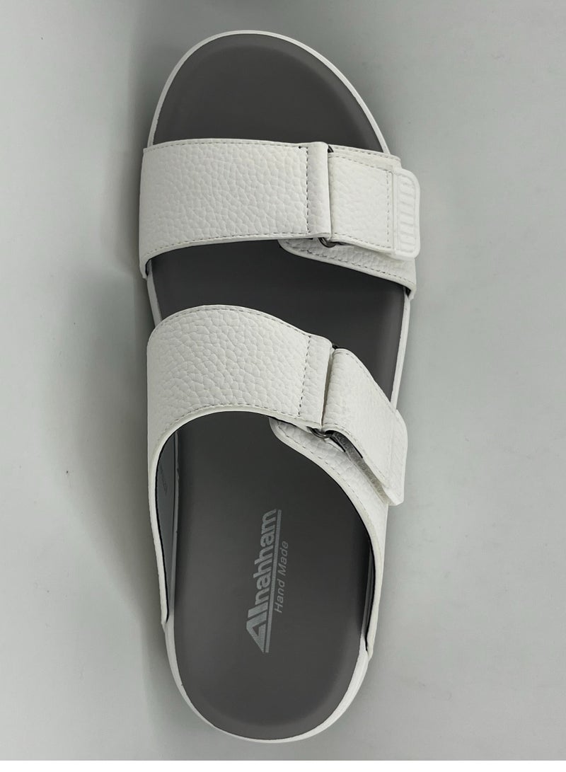النهام صنادل عربية رجالية مصنوعة يدويًا – تصميم بحزامين لراحة مثالية - Image 1