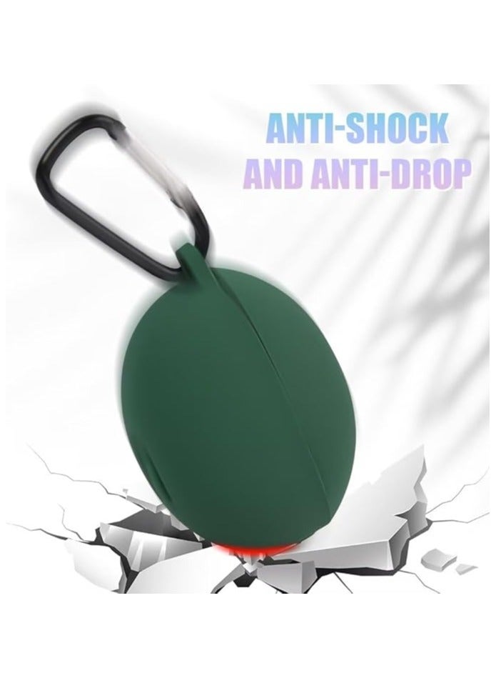 Silicone Carrying Case Compatible with Anker Soundcore Life P3, Portable Scratch Shock Resistant Cover with Carabiner (Green) - Image 2