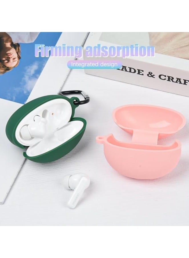 Silicone Carrying Case Compatible with Anker Soundcore Life P3, Portable Scratch Shock Resistant Cover with Carabiner (Green) - Image 3
