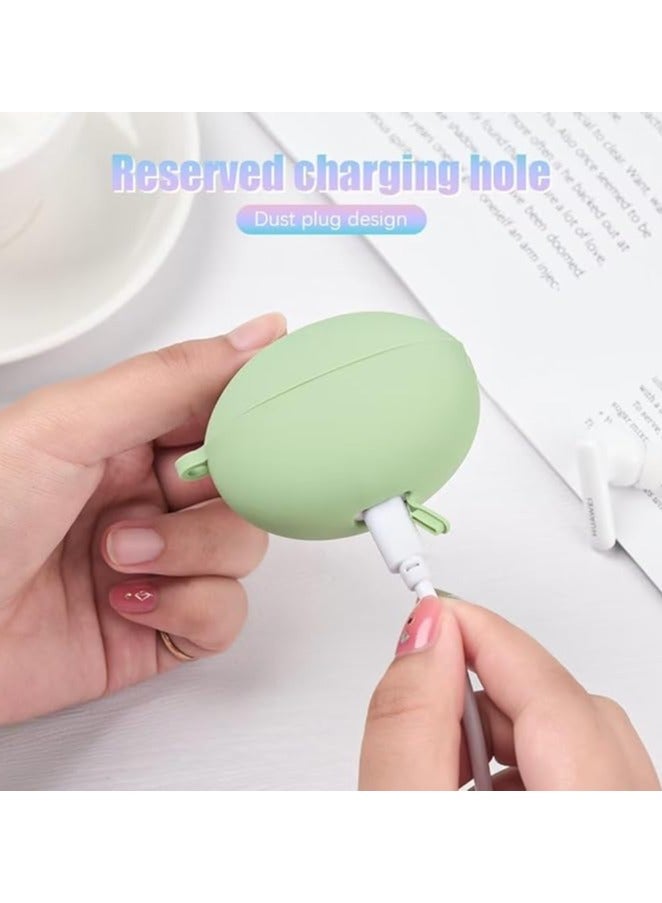 Silicone Carrying Case Compatible with Anker Soundcore Life P3, Portable Scratch Shock Resistant Cover with Carabiner (Green) - Image 5