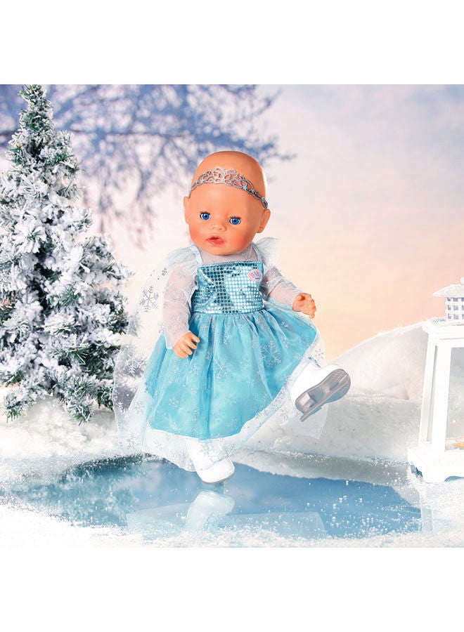 Baby Born Princess On Ice Dress Set Fits Dolls up to 43cm, Includes Dress, Tiara and ice Skates - Image 2