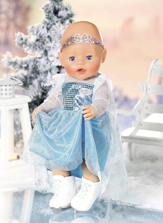 Baby Born Princess On Ice Dress Set Fits Dolls up to 43cm, Includes Dress, Tiara and ice Skates - Image 3