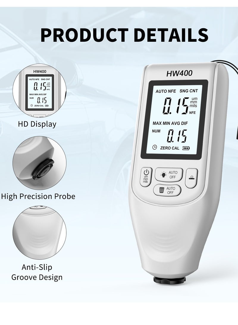 جهاز قياس سمك الطلاء عالي الدقة HW400 مضاد للانزلاق - Image 2