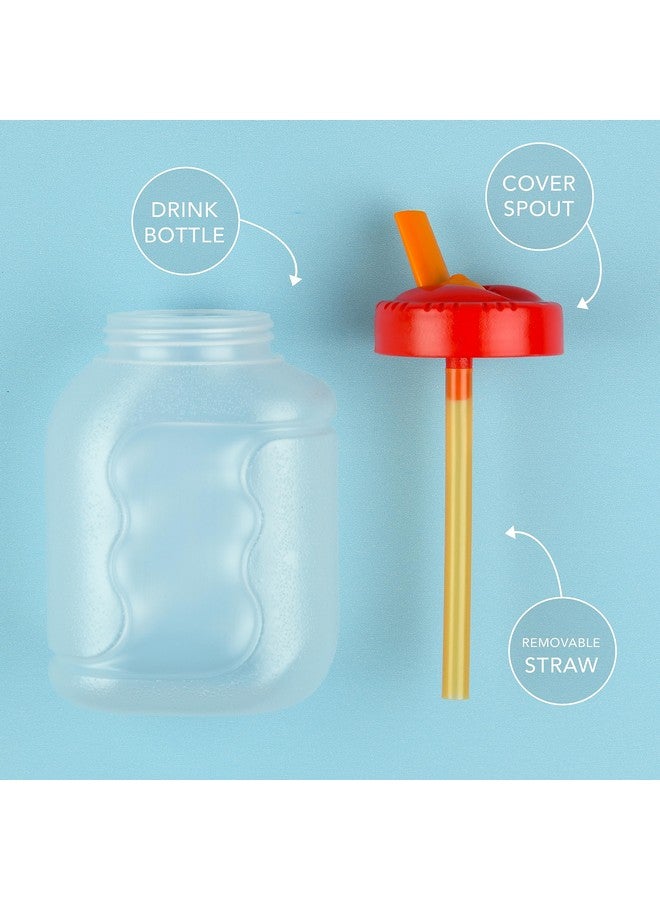 Tribello Small 8oz Kids Water Bottle With Straw, Reusable Plastic Leak Proof Toddler/Kids Water drink Bottle With Flip Straw Lid, BPA-free, 4 Pack - Image 3