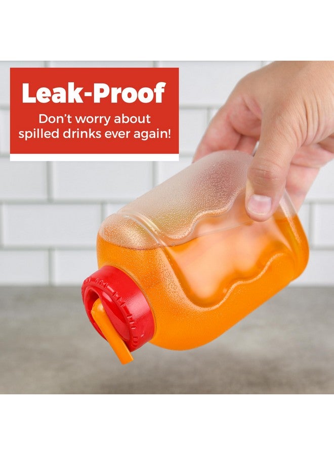 Tribello Small 8oz Kids Water Bottle With Straw, Reusable Plastic Leak Proof Toddler/Kids Water drink Bottle With Flip Straw Lid, BPA-free, 4 Pack - Image 4