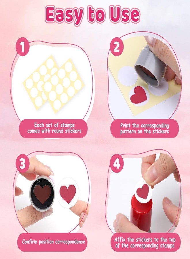 HEYTIMI 5 Pcs Valentine Day Stamps for Kids, Arts and Crafts Self-Inking Stampers Set with Assorted-Word for Classroom Exchange, Valentine Gift, Holiday Party Favors & Goody Bag Fillers - Image 3