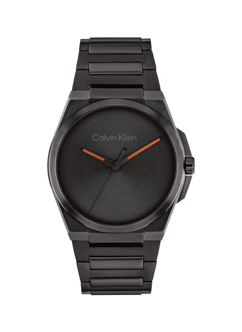 Tonneau Analog Men's Black Case Watch - 25200455