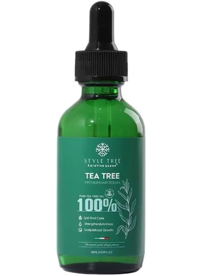 Tea Tree keratine queen 100% Hair care Serum Natural Organic Tea Tree Cleansing and refreshing hair care