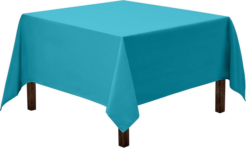 Gee Di Moda Square Tablecloth - 85 x 85 Inch Caribbean Table Cloth for Large Square or Round Tables - Heavy Duty Washable Fabric - for Buffet Table, Holiday Party, Dinner, Wedding & Baby Shower - Image 1