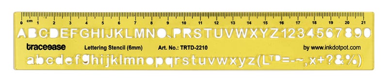 Traceease Upper CaseLower Case Numbers Lettering Template Drafting Tools Alphabet Letter Stencils6mm Alphabet Size - Image 2