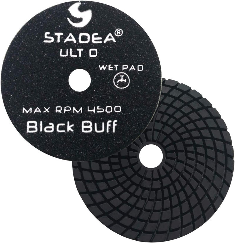 Stadea PPW108X Granite Polishing Pads 4 Diamond Pad Black Buff For Granite Quartz Stones Polish - Image 1