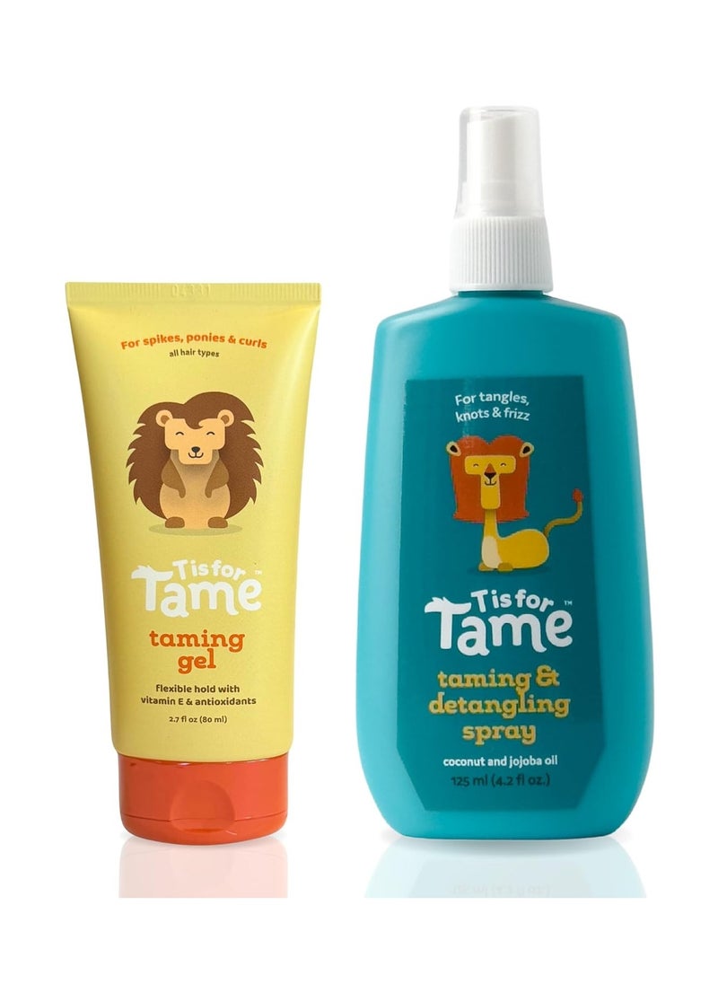 T is for Tame T is for Tame - Kids Hair Styling Gel & Hair Mist Bundle, All-Natural Alcohol-Free Gel & Mist for Kids & Toddlers, 2023 Launch Date (Gel-Mist-Bundle)  - Image 1