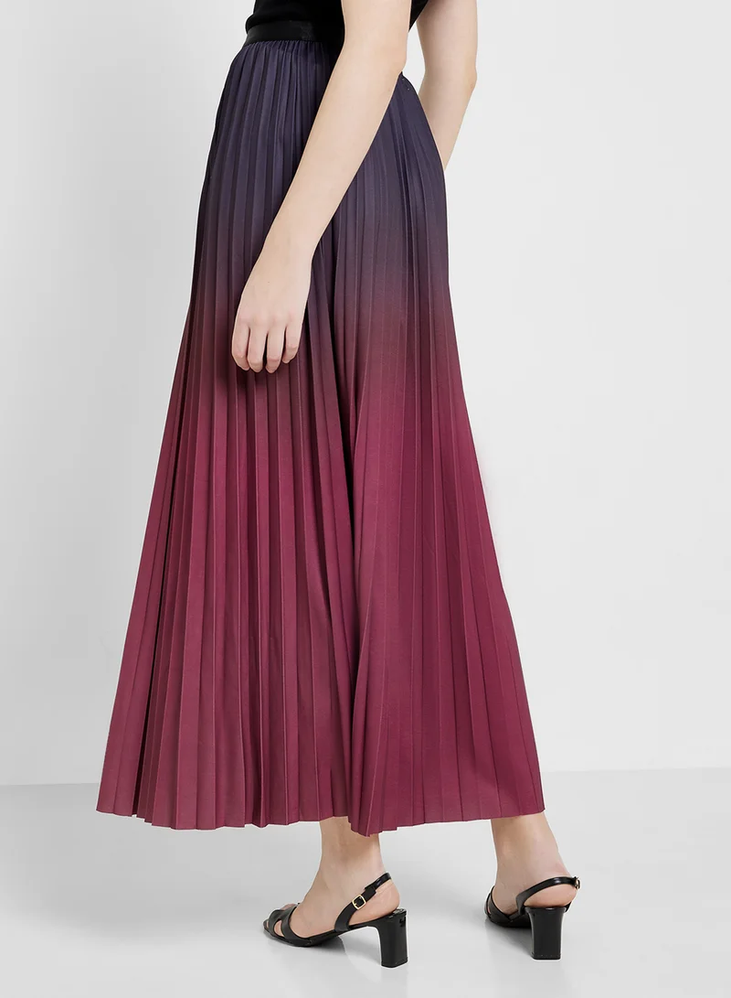 ELLA Omrbe Pleated Skirt