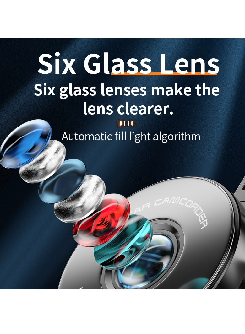 AROAQ Car Dash Cam, 1440P Dash Camera Dual Lens, multifunctional car camera with DVR Recorder G-Sensor Loop Recording, Durable dashboard camera with parking monitor, ( 64gb 24H Dual cameras) - Image 3