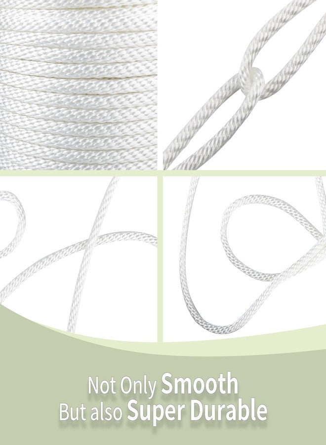 LUOPUTUO White Nylon Rope High UV and Abrasion Resistance, Multipurpose Tightly Braided Rope, 5/16 Inch 250 Foot Spool | Solid Braid - Industrial Grade - Low Stretch, Flag Pole, Clothes line - Image 4