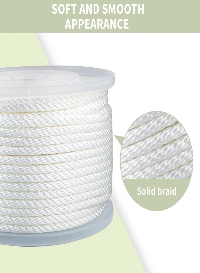 LUOPUTUO White Nylon Rope High UV and Abrasion Resistance, Multipurpose Tightly Braided Rope, 5/16 Inch 250 Foot Spool | Solid Braid - Industrial Grade - Low Stretch, Flag Pole, Clothes line - Image 2