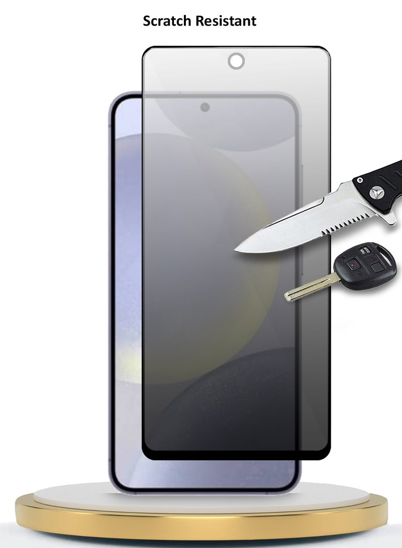 Wtech Samsung Galaxy S24+ / S24 Plus 5G 2024 Premium E2E Privacy Full Glue Full Cover Tempered Glass Screen Protector (MSGECP) - Clear/Black - Image 4