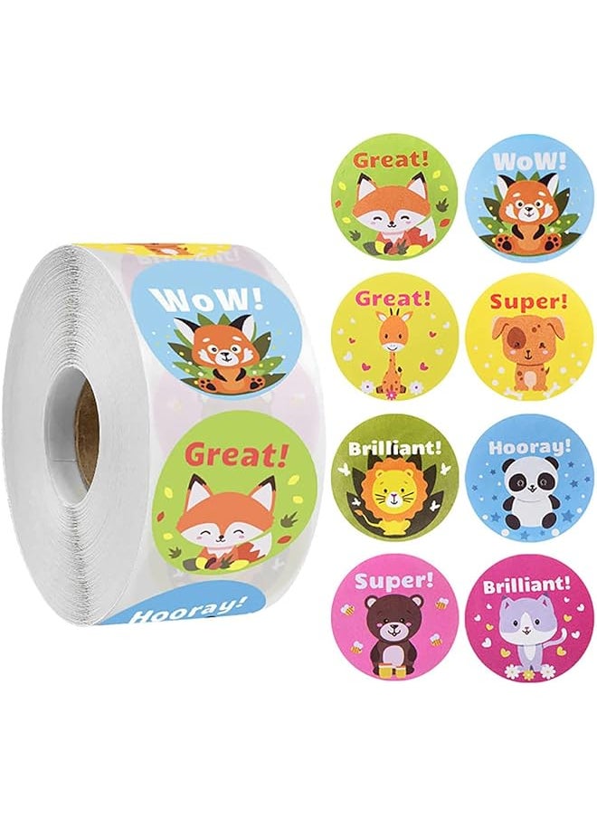 X spring Reward Stickers For Kids 500Pcs Reward Stickers For Teacher 8 Kinds Of Motivational Stickers Teacher Supplies For Classroom Training Stickers Large Animal  - Image 1