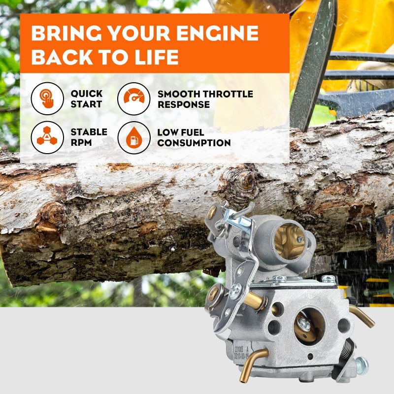 Hipa 545070601 Carburetor for Poulan Pro P3314 PP3816 PP4218 PP3416 PPB3416 PP3516 PP4018 SM4218AV Gas Chainsaw Replace C1M-W26C - Image 4