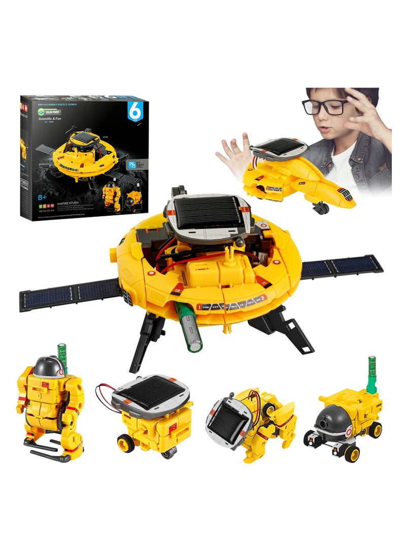 SOLARAE Solar Robot Toy 6-in-1, STEM Educational Science Kits for Kids Age 8 9 10, Building Space Robotics Kit, Science&Play Mechanics, Birthday Gifts for 11 12 13 14 Year Old Boys Present Toys - Image 1