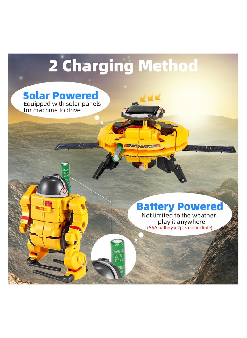 SOLARAE Solar Robot Toy 6-in-1, STEM Educational Science Kits for Kids Age 8 9 10, Building Space Robotics Kit, Science&Play Mechanics, Birthday Gifts for 11 12 13 14 Year Old Boys Present Toys - Image 3