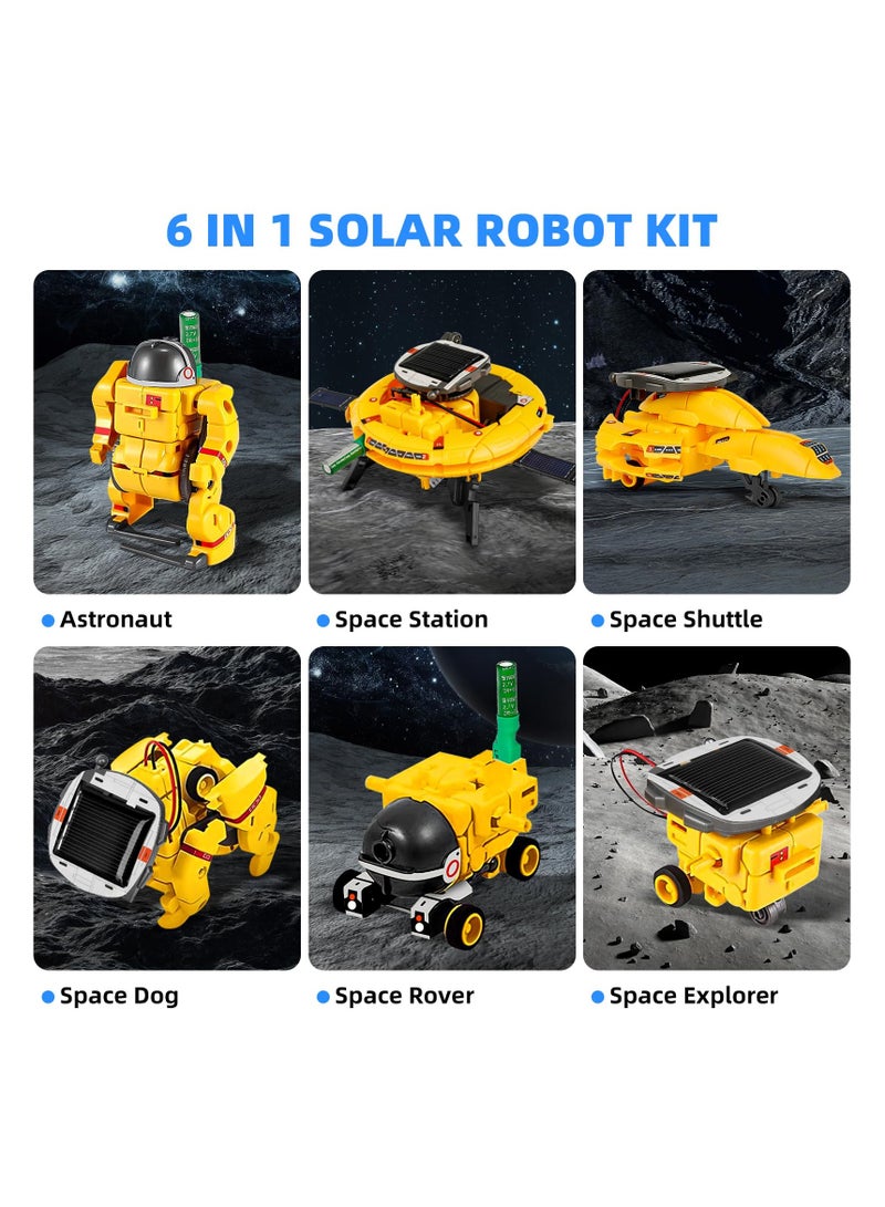 SOLARAE Solar Robot Toy 6-in-1, STEM Educational Science Kits for Kids Age 8 9 10, Building Space Robotics Kit, Science&Play Mechanics, Birthday Gifts for 11 12 13 14 Year Old Boys Present Toys - Image 2