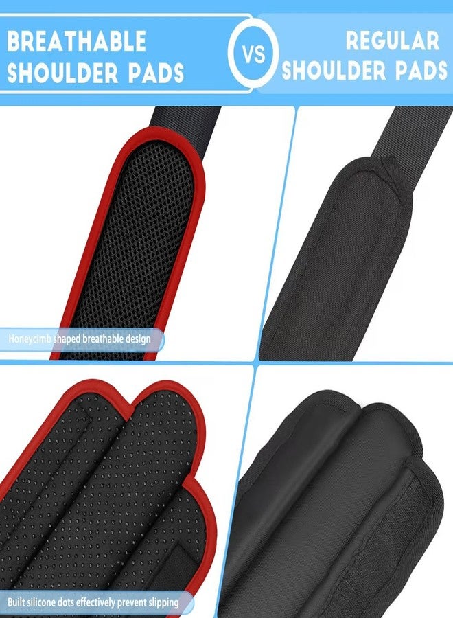 ZINZ 2-Pack Universal Shoulder Pad with Ultra Thick Cushion for Bag Luggage Bag Crossbody, Plus Long & Anti-Slip & Breathable,Black-Wine Edge - Image 4