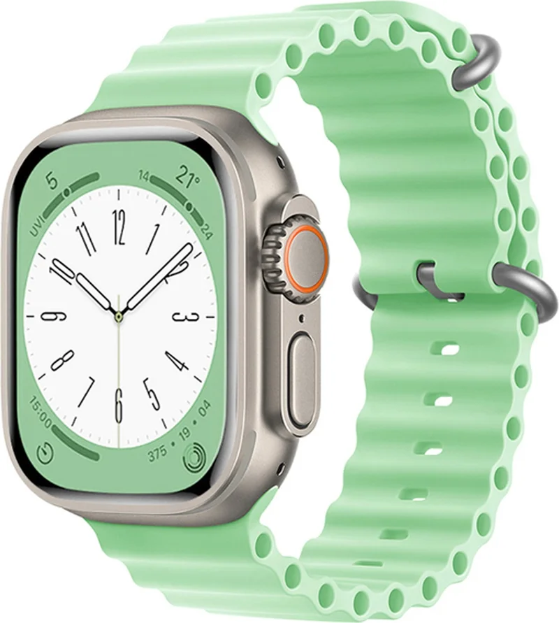 فورزاكاس Corrugated Ocean Silicone Band Strap for Apple Watch 8 45MM - FC007