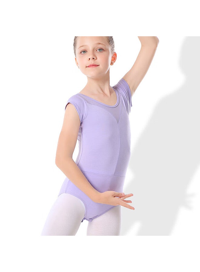 Smart Friends Zhiyou Baner Children'S Dance Costume, Girls' Spring And Autumn Short-Sleeve Practice Outfit, Exam Ballet Costume, Specialized Gymnastics Outfit For Dancing, Purple - Image 3