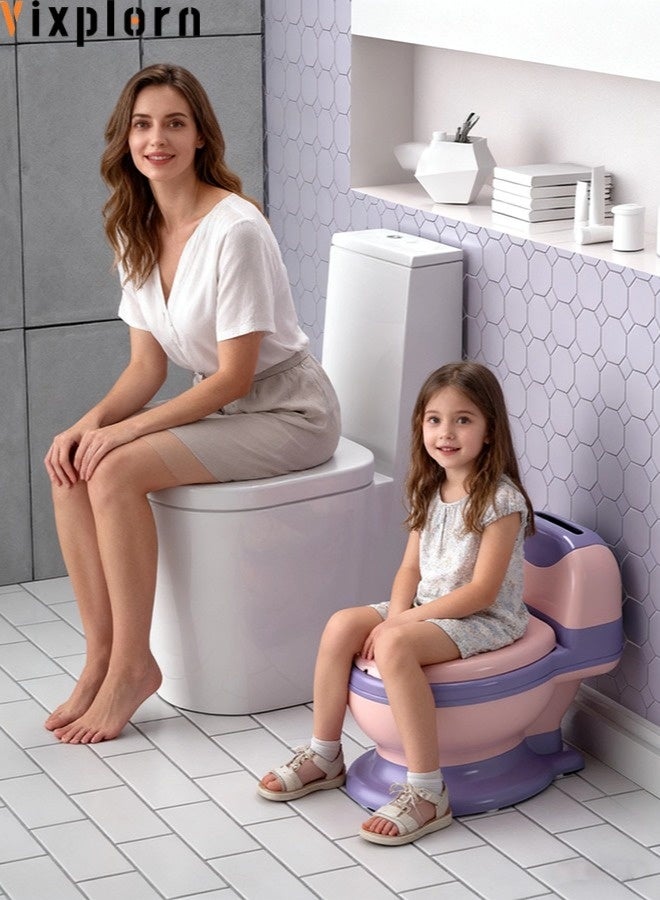 Vixplorn Portable baby potty, toilet training toilet, realistic soft potty for toddlers, babies and kids, infant travel toilet, detachable potty, easy to clean and use, suitable for home and travel. - Image 1