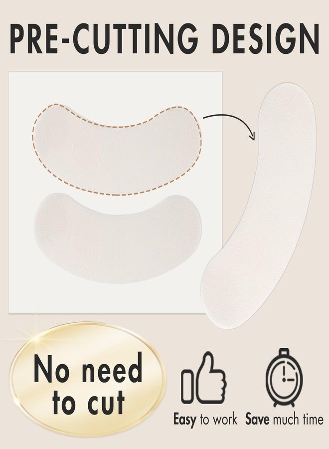 Embagol Foam Eye Pads for Eyelash Extensions Pre Cut 100 Pcs Medical Foam Tape Under Eye Pads Lash Extension Supplies Microfoam Eye Pads Lash Extension Lint Free Fit Most Eye Shape - Image 5