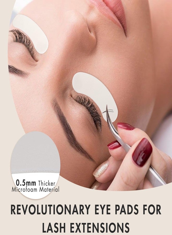 Embagol Foam Eye Pads for Eyelash Extensions Pre Cut 100 Pcs Medical Foam Tape Under Eye Pads Lash Extension Supplies Microfoam Eye Pads Lash Extension Lint Free Fit Most Eye Shape - Image 2