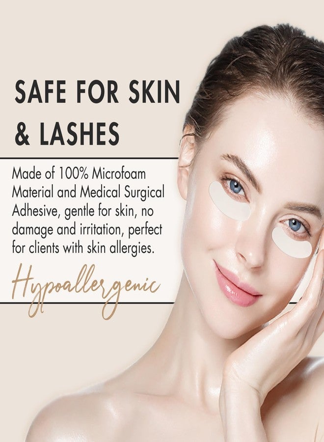 Embagol Foam Eye Pads for Eyelash Extensions Pre Cut 100 Pcs Medical Foam Tape Under Eye Pads Lash Extension Supplies Microfoam Eye Pads Lash Extension Lint Free Fit Most Eye Shape - Image 4