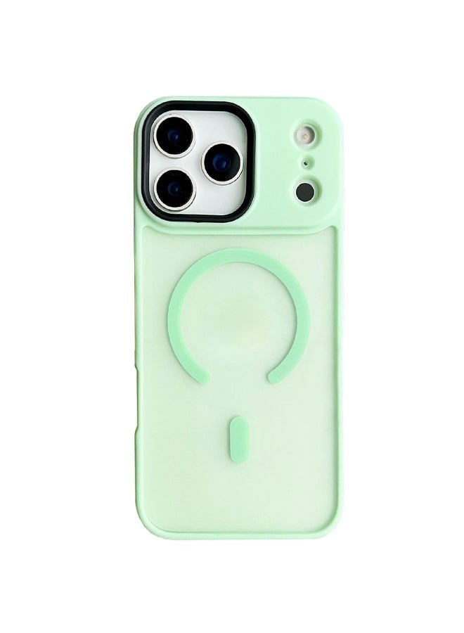 SanHu Magnetic Case Cover for iPhone 17 Pro,[Compatible with Magsafe][Mil-Grade Drop Protection] Slim Shockproof Translucent Protective Phone Back Case Cover for iPhone 17 Pro, Green